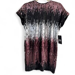 Aidan Mattox Sequin Short Sleeve dress